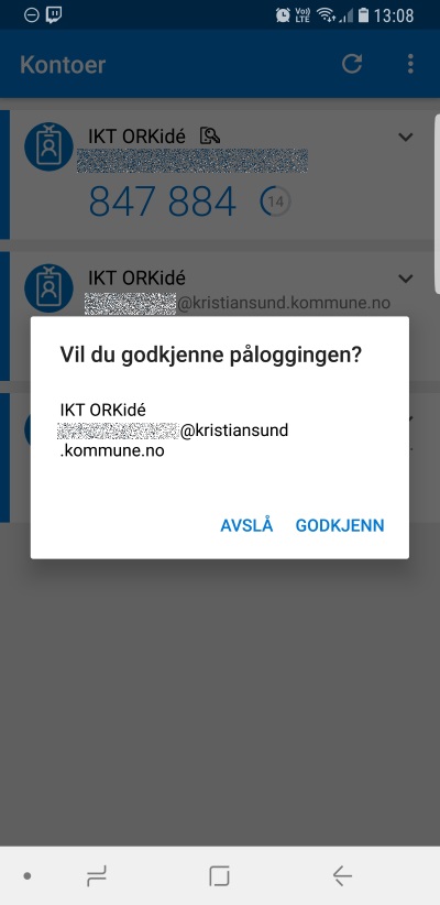 mobilapp melding godkjenning